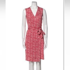 Diane von Furstenberg Silk Sheath Wrap Dress